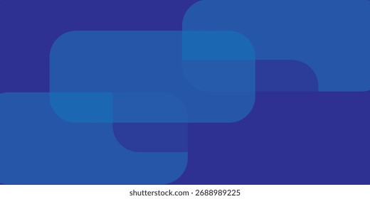 Fondo abstracto azul con líneas redondeadas diagonales brillantes azules. Diseño geométrico azul simple moderno. Formas mínimas. Modelo geométrico brillante moderno de las líneas.