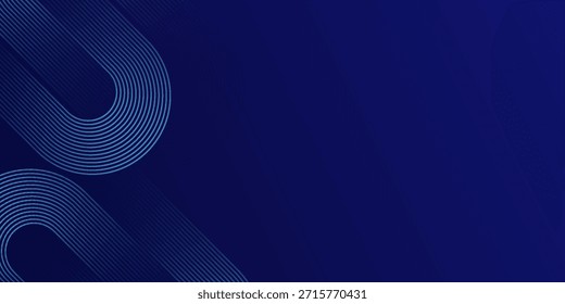 Fondo abstracto azul con líneas redondeadas diagonales brillantes azules. Modelo geométrico brillante moderno de las líneas.