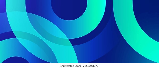 Fondo abstracto azul con forma geométrica brillante. Círculo de degradado azul moderno. Diseño geométrico mínimo. Concepto futurista. Demanda para afiche, portada, banner, folleto, sitio web. Ilustración del vector