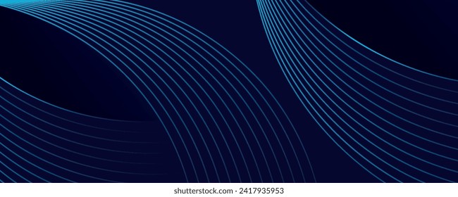 Blue abstract background with blue glowing geometric lines.