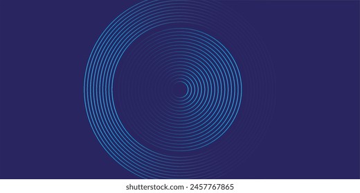 Fondo abstracto azul con líneas geométricas brillantes azules. Diseño moderno de líneas redondeadas diagonales azules brillantes.vektor