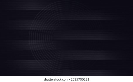 Blue abstract background with blue glowing geometric lines. Modern shiny blue diagonal rounded lines pattern. Futuristic technology concept
