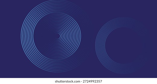 Fondo abstracto azul con líneas geométricas brillantes azules. Moderno patrón de líneas redondeadas diagonales azules brillantes.vector