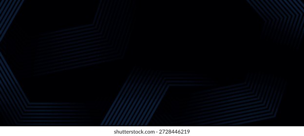 Blauer abstrakter Hintergrund mit glühendem Sechseck. Kreisförmiges Linienmuster drehen. Geometrische Spirale. Drallelement. Modernes Grafikdesign. Futuristische Technologie