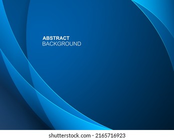 blue abstract background with glowing transparent curved lines and realistic shadow