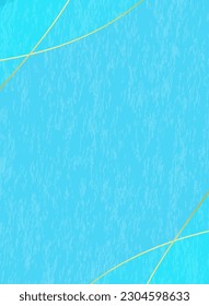 Blue abstract background with gold line. 