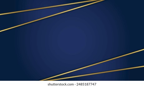 blue abstract background with gold and blue lines