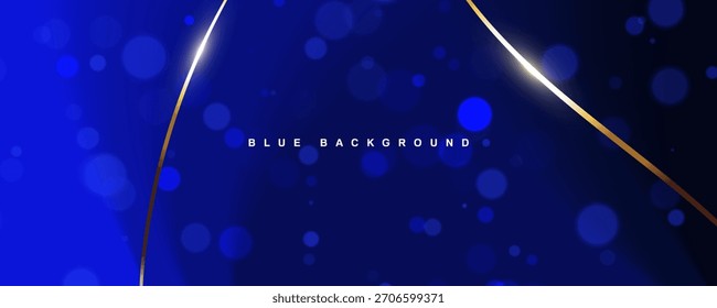 Azul abstrato fundo ouro luz cintilante