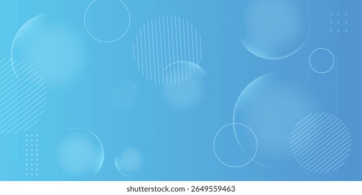 Fundo abstrato azul, gradações azuis, estilo de efeito de círculo. fundo moderno. fundo geométrico mínimo. cartões de visita, banner. ilustração vetorial