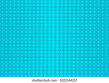 Blue abstract background with halftone dots in pop art style. Vector illustration