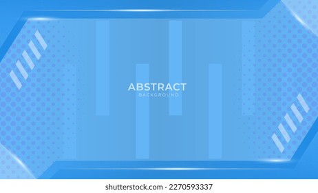 Blue abstract background with halftone and lighting