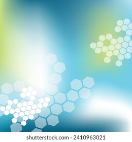 Blue Abstract background with hexagon shapes stock illustration