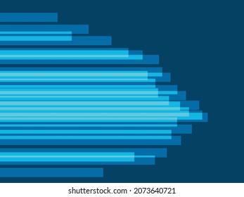 Blue abstract background with horizontal shiny lines. Corporate presentation concept vector graphic.
