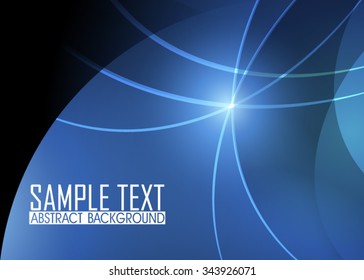 Blue abstract background illustration. Template for business card or banner.