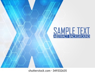 Blue abstract background illustration. Template for business card or banner 