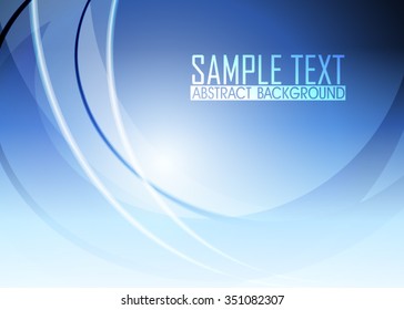 Blue abstract background illustration. Template for business card or banner 