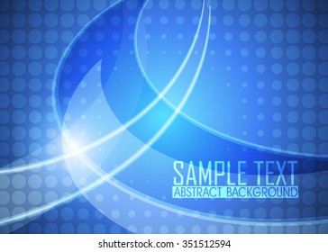 Blue abstract background illustration. Template for business card or banner 