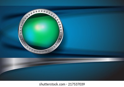 The blue abstract background with infographic element