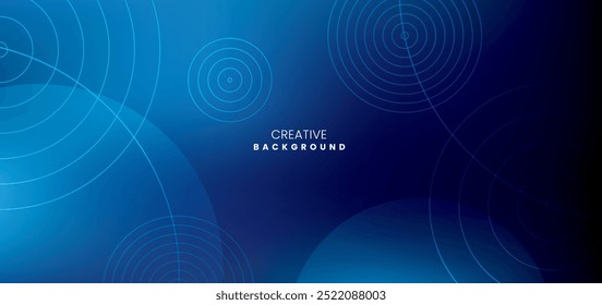 Blue abstract background with light and dark colors and geometric shapes with bright lines. Modern minimalist and creative vector design pattern.