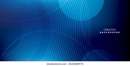 Blue abstract background with light and dark colors and geometric shapes with bright lines. Modern minimalist and creative vector design pattern.