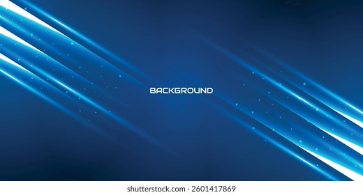 Blue abstract background. Light effect line technology banner.