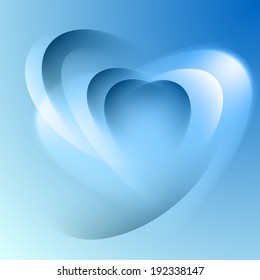 Blue abstract background with light lines and shadows. 