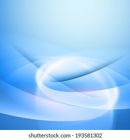 Blue abstract background with  light lines  and shadows. 