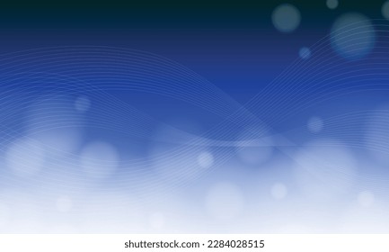 Fondo abstracto azul con diseño de estilo de onda de línea