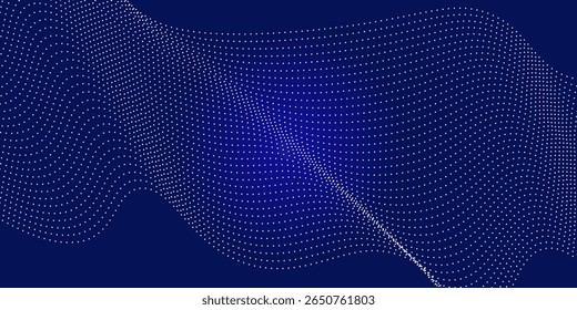 Fundo abstrato azul com ondas de linha e variação de gradiente. Adequado para páginas de fundo da interface do usuário boa textura moderna agradável