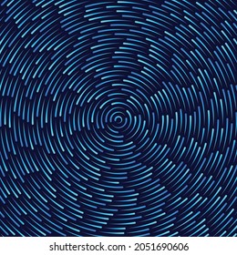 Blue abstract background with lines. Dynamic sea color illustration swirl pattern.