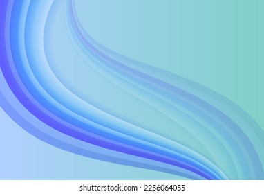 Blue abstract background with lines and wave. Elegant Blue wave dynamic background