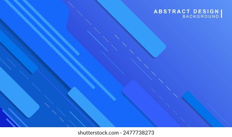 Blue abstract background material made of diagonal lines and squares