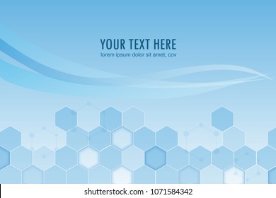 Blue abstract background,  medical polygonal vector wallpaper.
