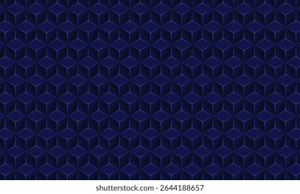 Blue abstract background with metallic lines and geometric texture design