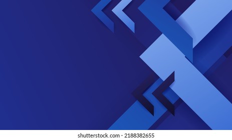 Blue abstract background with modern corporate technology concept presentation or banner design. Vector illustration