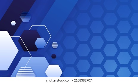 Blauer abstrakter Hintergrund mit moderner Corporate Technology Konzeptpräsentation oder Bannerdesign. Vektorgrafik