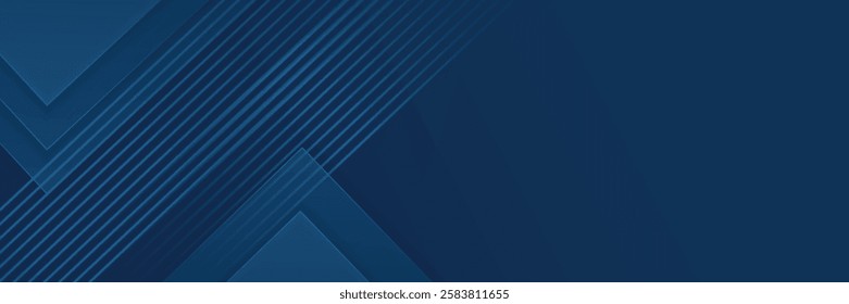 Blue abstract background with modern corporate technology concept presentation or banner design. 