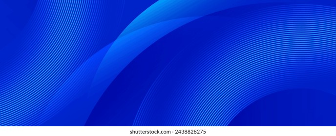 Blue abstract background. Modern blue gradient circle lines pattern. Minimal geometric. Dynamic shapes composition. Suit for banner, cover, brochure, business, corporate, website, presentation