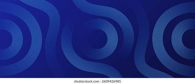 Blue abstract background. Modern shiny blue gradient lines. Geometric lines pattern. Futuristic technolog design.
