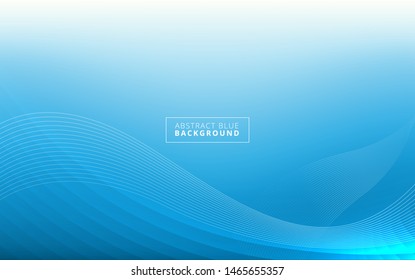 Blue abstract background with modern style. Wave Background. Vector Illustration 