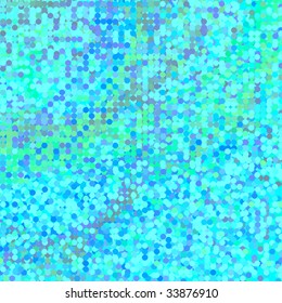 blue abstract background from mosaic tiles, vector without gradient