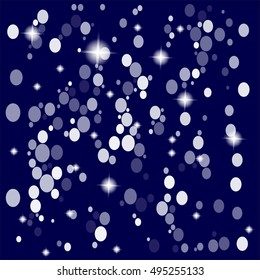 Blue Abstract background. Night sky with stars. Vector illustration