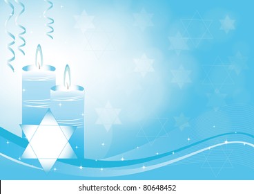Blue abstract background on Hanukkah