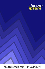 Blue abstract background with ornament and free space for writing