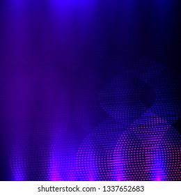 Blue abstract background. Overflow, glow and shine at the transitions from blue to purple. Vector illustration.