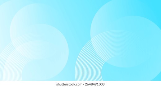 Fundo abstrato azul sobrepõe a camada no espaço brilhante com decoração de efeito círculos. Banner moderno com estilo de linhas. Elemento de design gráfico listras conceito para web, folheto, cartão ou capa de brochura