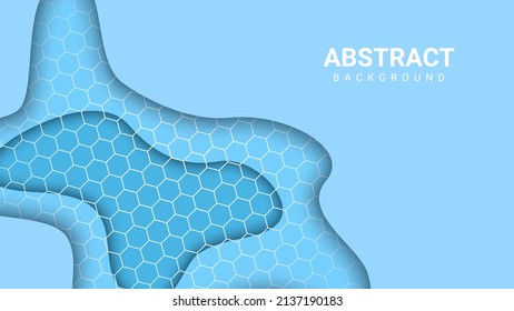 fondo abstracto azul en estilo de corte de papel