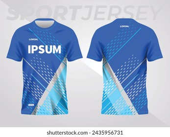 fondo abstracto azul y patrón para la plantilla del jersey del deporte