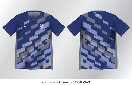 blue abstract background pattern for sport jersey design mockup