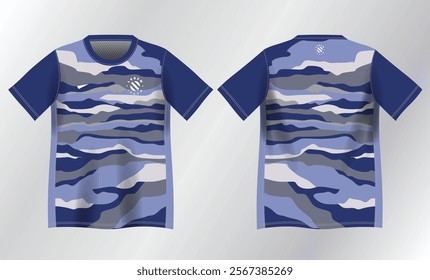 blue abstract background pattern for sport jersey design mockup